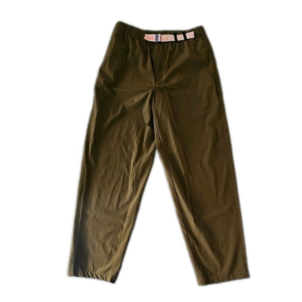 Stoic Pants Women's Small Olive Green Belted Performance Hiking Nylon Spandex